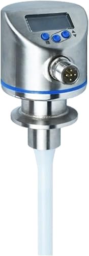 Capacitive Level Sensor with 4-20mA Output,1-1500mm Industrial Capacitance Level Transmitter for Liquids, Stainless Steel Level Measurement (High Temperature Single-Rod Type)