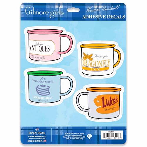 Gilmore Girls Coffee Mugs Adhesive Vinyl Decals - Fun Set
