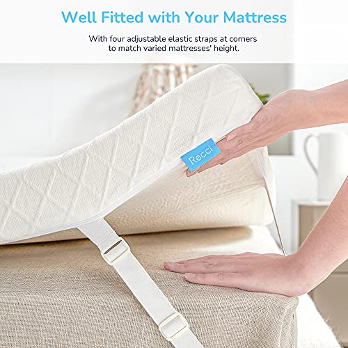 RECCI 3 Inch Memory Foam Mattress Topper Queen, PressureRelieving
