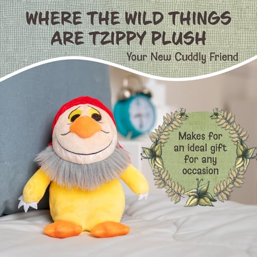 Image of Kids Preferred Where The Wild Things are Plush 9 Inch Tzippy Monster Stuffed Animal with Crinkle Feet and Bean Filled Bottom