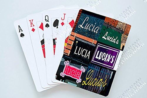 LUCIA Personalized Playing Cards featuring photos of actual signs