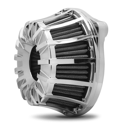 Image of For harley air cleaner filter Touring street glide road king electra tri trike Dyna Sportster XL 883 1200 Softail air intake (Speed 15 style - Chrome, B-For Softail /Dyna 93-15 ，Touring 01-07)