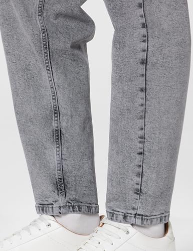 Image of Styli Men Solid Balloon Fit Jeans | Stretchable & Comfort, Mid-Rise Casual Denim Pants for Everyday Wear |Machine Washable
