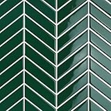 CRE8TIVE 16 Stück Selbstklebende Fliesen Küche Grün Fischgrätenmuster...