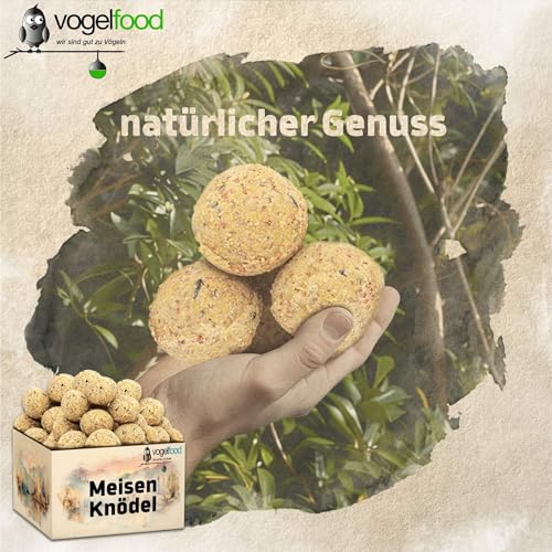Samore 200 Stück (a 90g = 18 kg) Meisenknödel ohne Netz Vogelfutter Wildvogelfutter Meisenkugeln Ganzjahresfutter Fettfutter |Nährstoffreiches Ganzjahresfutter für alle Vogelarten | Körnerkugeln