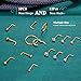 18G Nose Rings Hoops and 20G Nose Studs for Women Men Hypoallergenic 316L Surgical Stainless Steel Clicker Hinged Segment Nose Rings Hoops Ball CZ L-Shape Nose Studs(14k Gold plated:-L shaped)