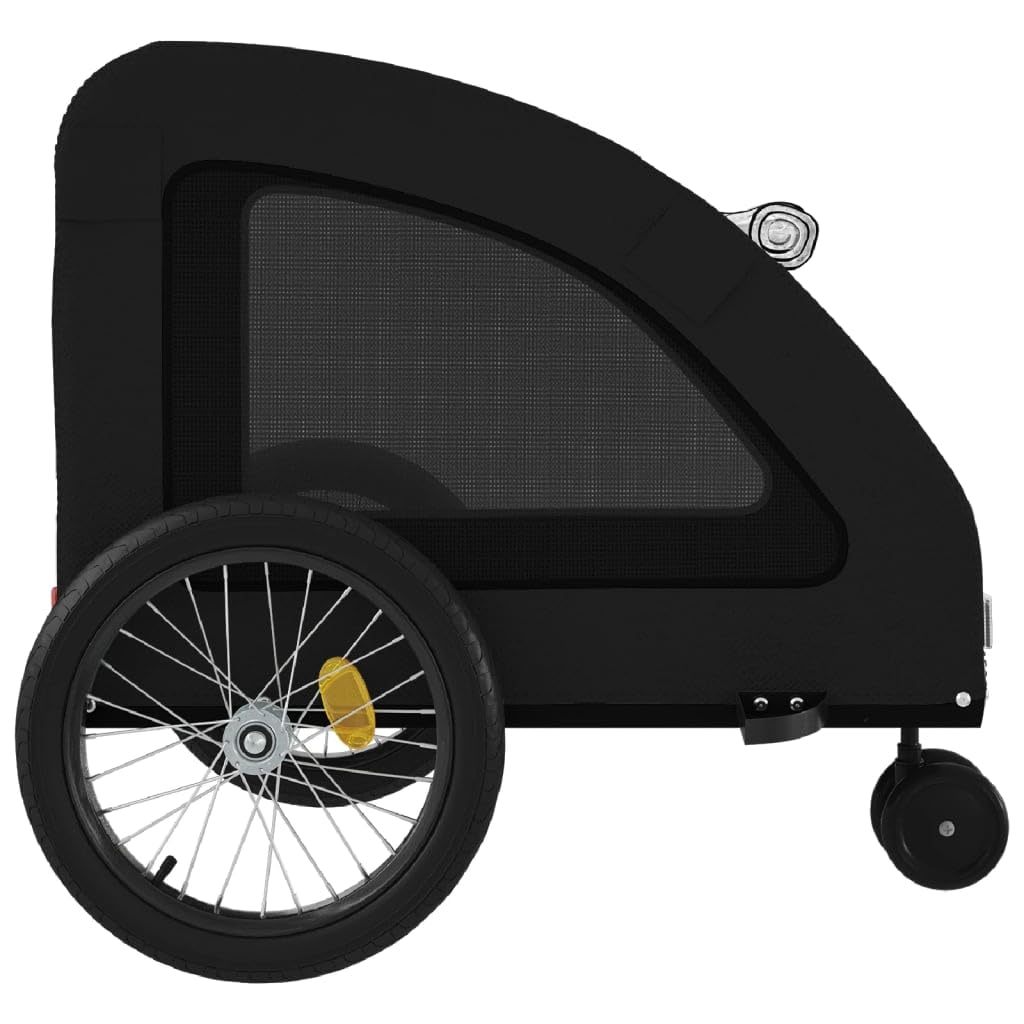 Przyczepa rowerowa, żółta, z tkaniny Oxford i żelaza, z dachem PCW, obciążalność, składana, dla psów, kotów, wózka transportowego i na wycieczkę