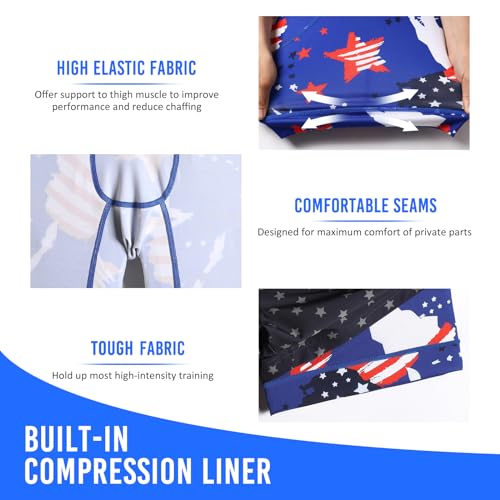 Image of maamgic Mens Workout Shorts 2 in 1 Stretch 5 inch / 7 inch Gym Shorts Running Shorts with Compression Liner Zip Pocket