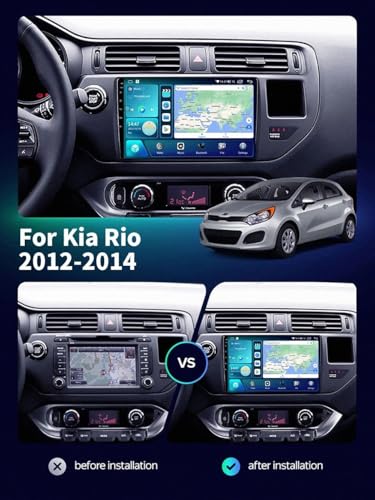 Radio para Kia Rio 2012-2014 con Android Auto, Carplay y receptor multimedia FM 5