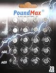 20 x AG3 Poundmax LR41 1.5V Alkaline Button Cell Battery