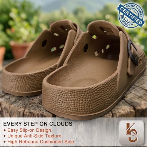 Image of KEMISANT Women Clogs,Comfortable Mules Sandals Slippers Nurse Garden Shoes Unisex for Men Cushioned Support