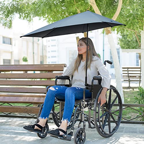 G4Free Adjustable Beach Umbrella XL with Universal Clamp Shaft for Chair, Golf Cart, Stroller, Bleacher, Patio (Dark Blue) - Image 9