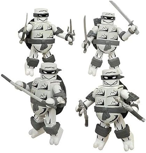 Teenage Mutant Ninja Turtles Mirage Minimates en blanco y negro - SDCC 2015 exclusivo de Diamond Select