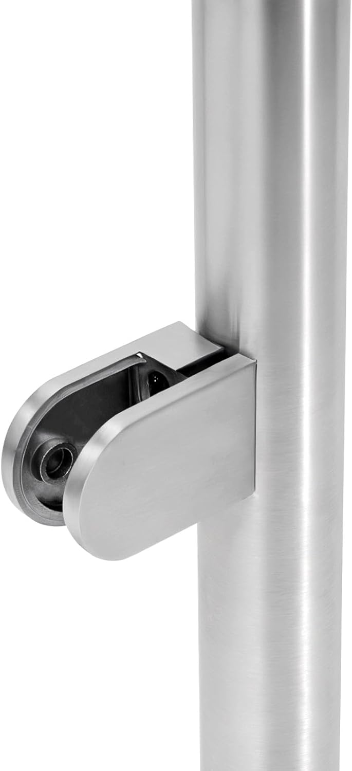 304 Stainless Steel Round Middle Post Glass Balustrade for Garden Fencing - Upgraded Railing Fence Pole Handrail for Safety and Style