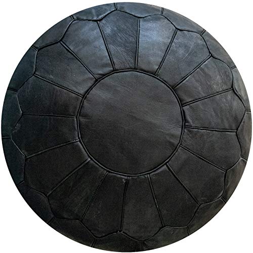 Poufs&Pillows Premium XL Echtleder Pouf - Handgefertigt -...