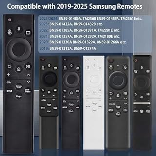 Voice Remote for Samsung Smart TV,Replacement Control for Frame TV,for All 2019 to 2025 Samsung Crystal/UHD/QLED/NEO QLED/ 4K 8K Smart TVs,No Solarcell,BN59-01385A