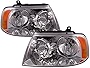 PERDE Compatible with Lincoln Navigator With Performance Lens Chrome Headlamps Headlights Pair Driver Passenger Set
