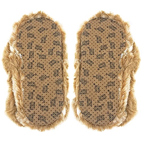 Image of ooohyeah Funny Animal Hug Plush Slippers for Women, Novelty Cute Cozy Warm Slippers with Non-Slip Grips