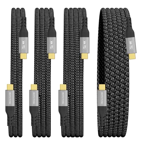 Image of 4-Pack(2FT+3.3FT+6.6FT+10FT) USB-c Cables,20Gbps Data Charging Cable,100W USB 3.2 Gen 2 High Speed, 4K Video Monitor Cord, USBC Display Cable Compatible with Thunderbolt 4 /3