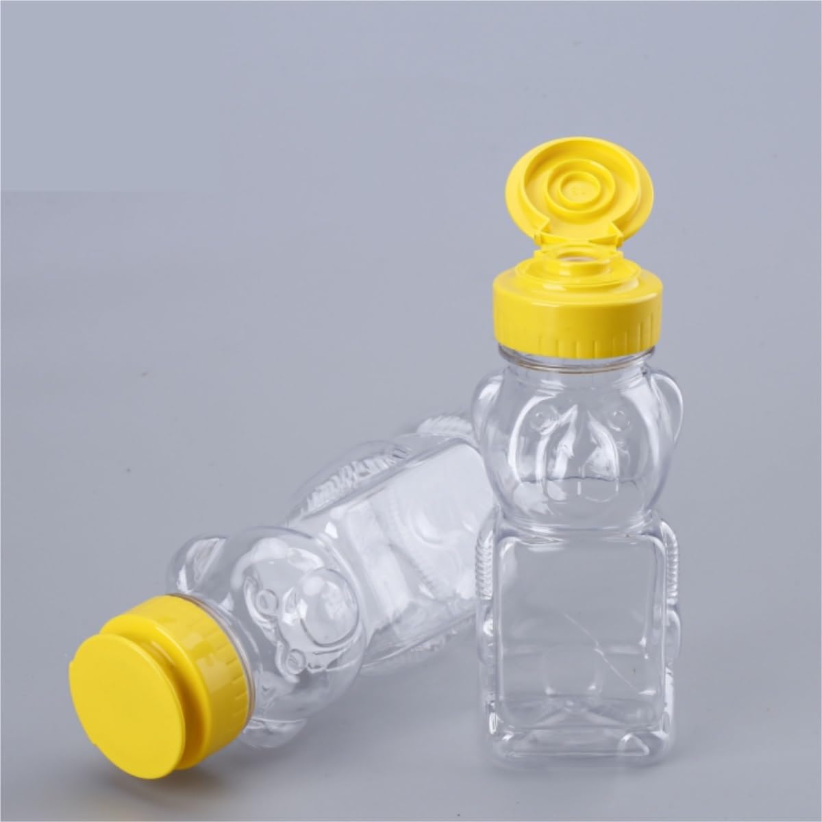 Squeeze Bottle, Confezione da 5 Bottiglie di Plastica da Spremere for Orsi, Dispenser for Sciroppo di Salsa for La Casa, Barattolo di Marmellata con Coperchio Ribaltabile Maionese Olio(245ml)