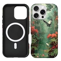 Watercolor Crane Bird Floral