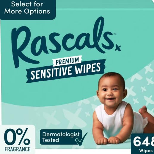 Rascal + Friends Premium Sensitive Baby Wipes, 648 Count