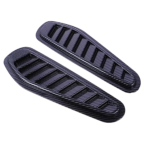 SOESFOUFU 2Pcs Style Side Vent Stickers for Car Hood Air Flow Decoration Durable Auto Accessory with Strong Adhesion Easy Installation No Damage Fit