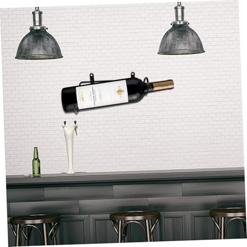 Soporte para botellas de hierro forjado negro 2 piezas miniatura 4