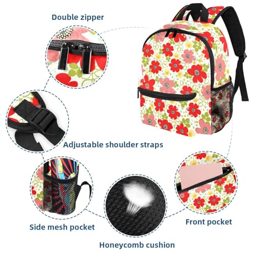 Sac à dos coquelicots léger fin des sacs lourds avec gourde