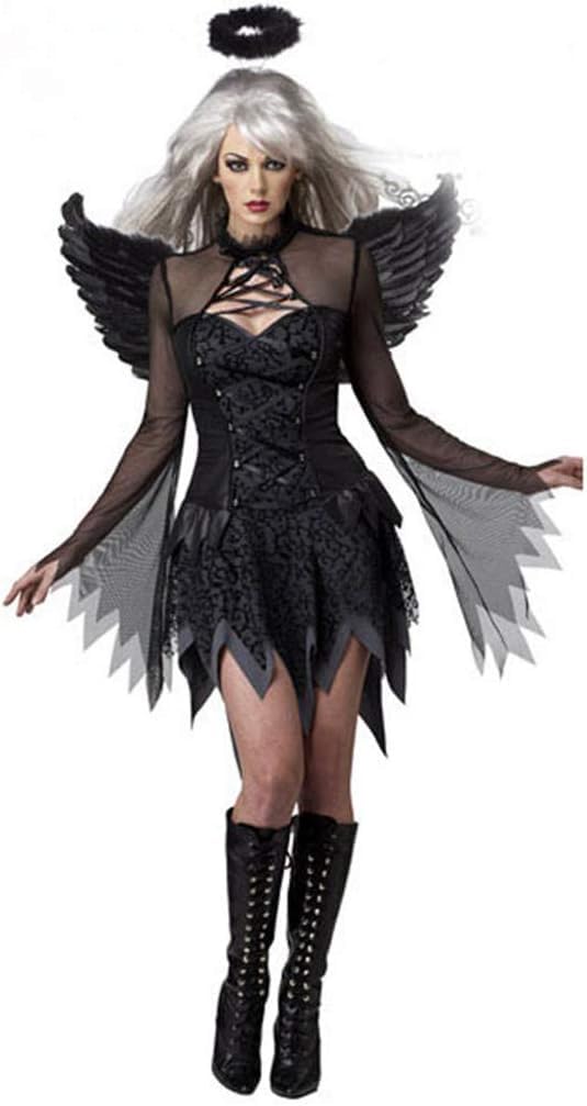 Ulalaza Disfraces de Mujer de Halloween Black Bat Fallen Angel Devil Vampire Witch Dress Accesorios de Cosplay Para Adultos — view 14