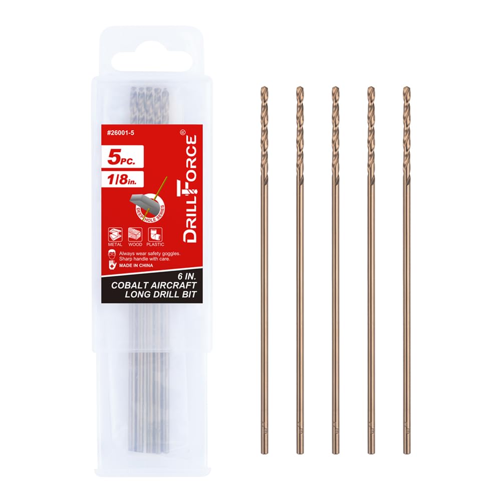 Cobalt Drill Bits Set - 5PCS for Metal, Plastic & Wood -17