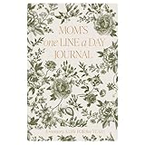 Sweet Water Decor Mom's One Line a Day Memory Journal, Cute Undated Entry Notebook for Women, 366 Ruled Pages for Capturing Highlights, Green Delft Faux Leather Hardcover Diary with Gold Foil Details