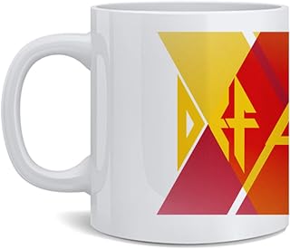 Def Leppard Rock Band Logo Diamonds Classic Guitar Metal 80s Music Merchandise Ceramic Coffee Mug Tea Cup Fun Novelty 12 oz