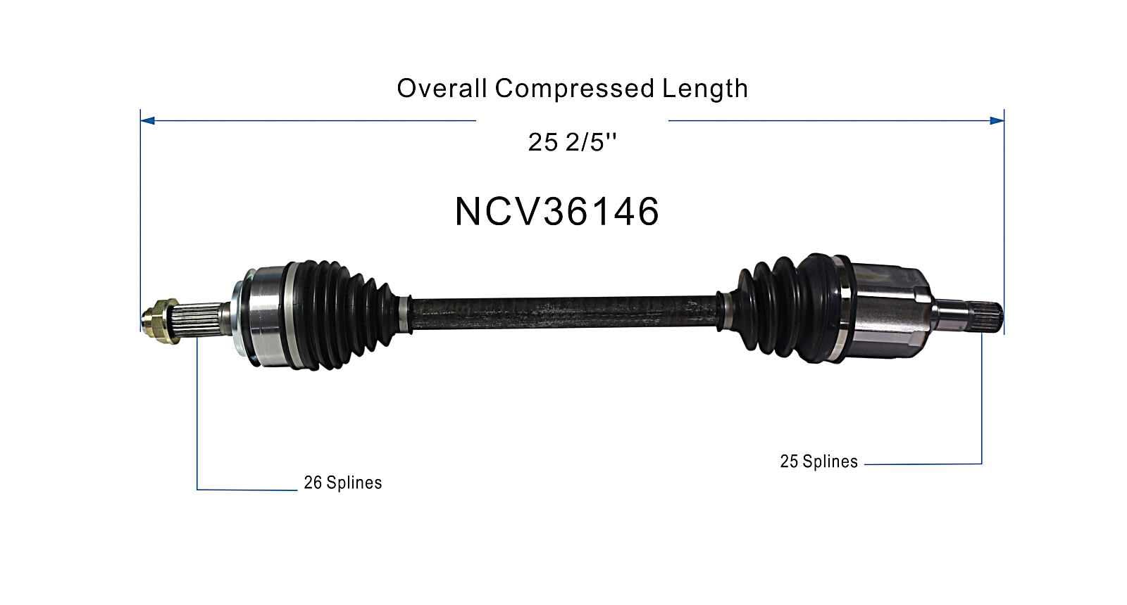 Amazon.com: GSP NCV36146 CV Axle Shaft Assembly - Left Front