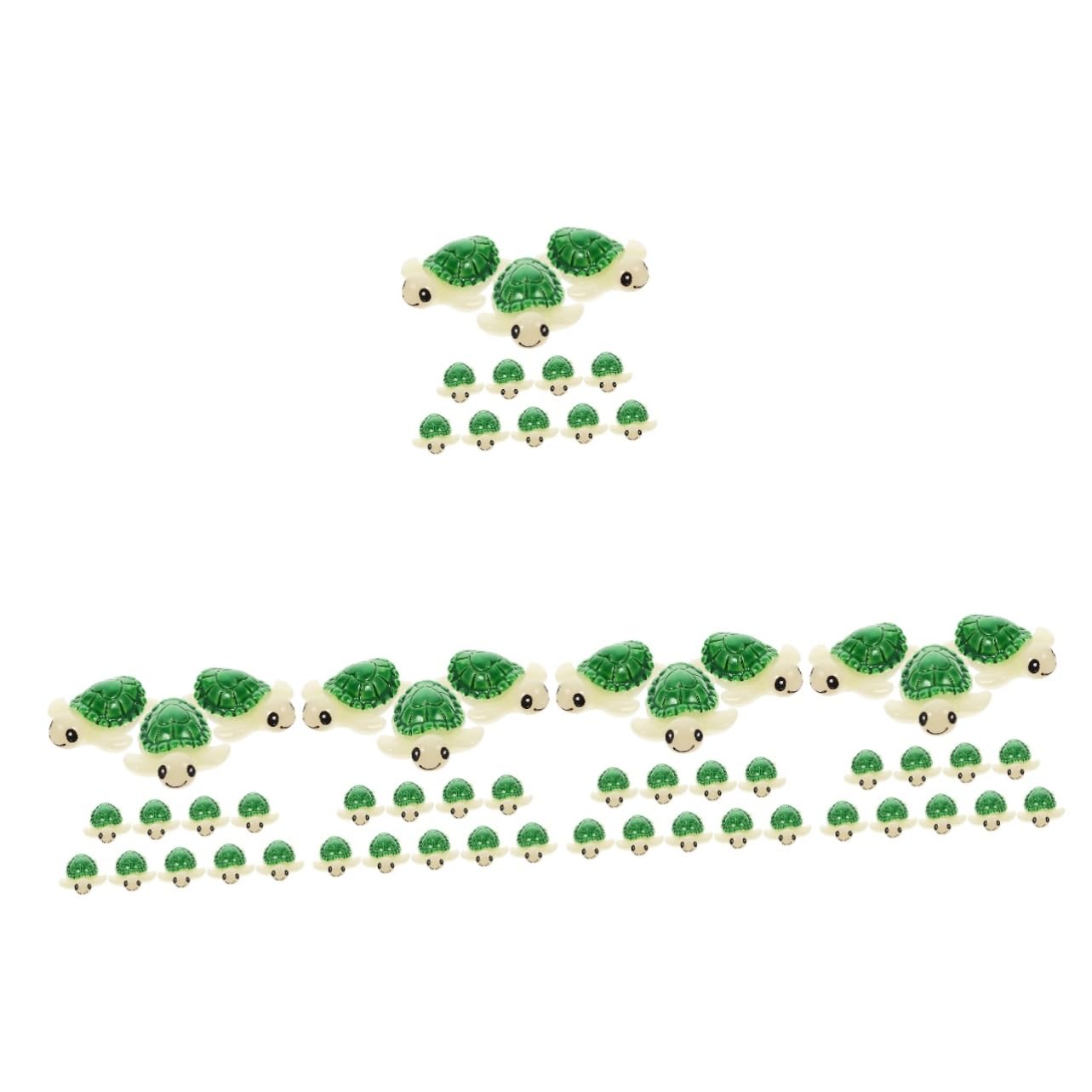 ibasenice 5 Ensembles Modèle Mini Tortue Jardins Décor De Plein Air Miniatures Tout Petit Mini Figurine Figure De Tortue Statue De Tortue Résine Synthétique 12 Pièces * 5