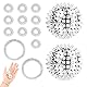 2 Igelball Massage + 10 Akkupressurringe + 2 Akupressur Armbänd, Skills Borderline Set, 32 mm Magnetic Massageball, Metal Spiked Igelbälle & Massageringe zum Stress Relief für Finger Hände