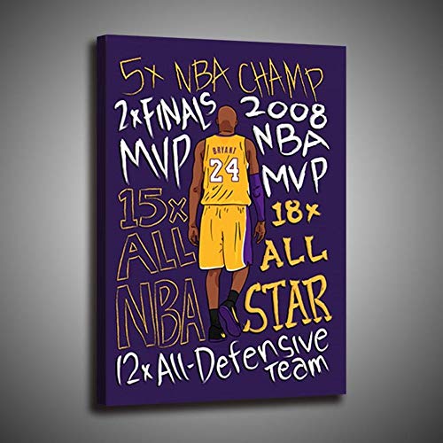 Toile Kobe Bryant 40x60 cm : fini les murs vides grâce à cet art mural NBA