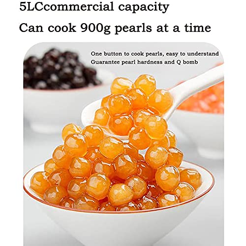 Volautomatische Pearl Tapioca Fornuis, 5L Commerciële Boba Pearl Tapioca Pot 900W Kokende Parels Maker met Touch Screen… - Afbeelding 4
