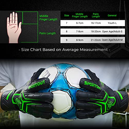 Sportout Goalie Gloves, Goalkeeper Gloves With Finger Protection, Soccer Gloves thumb #5
