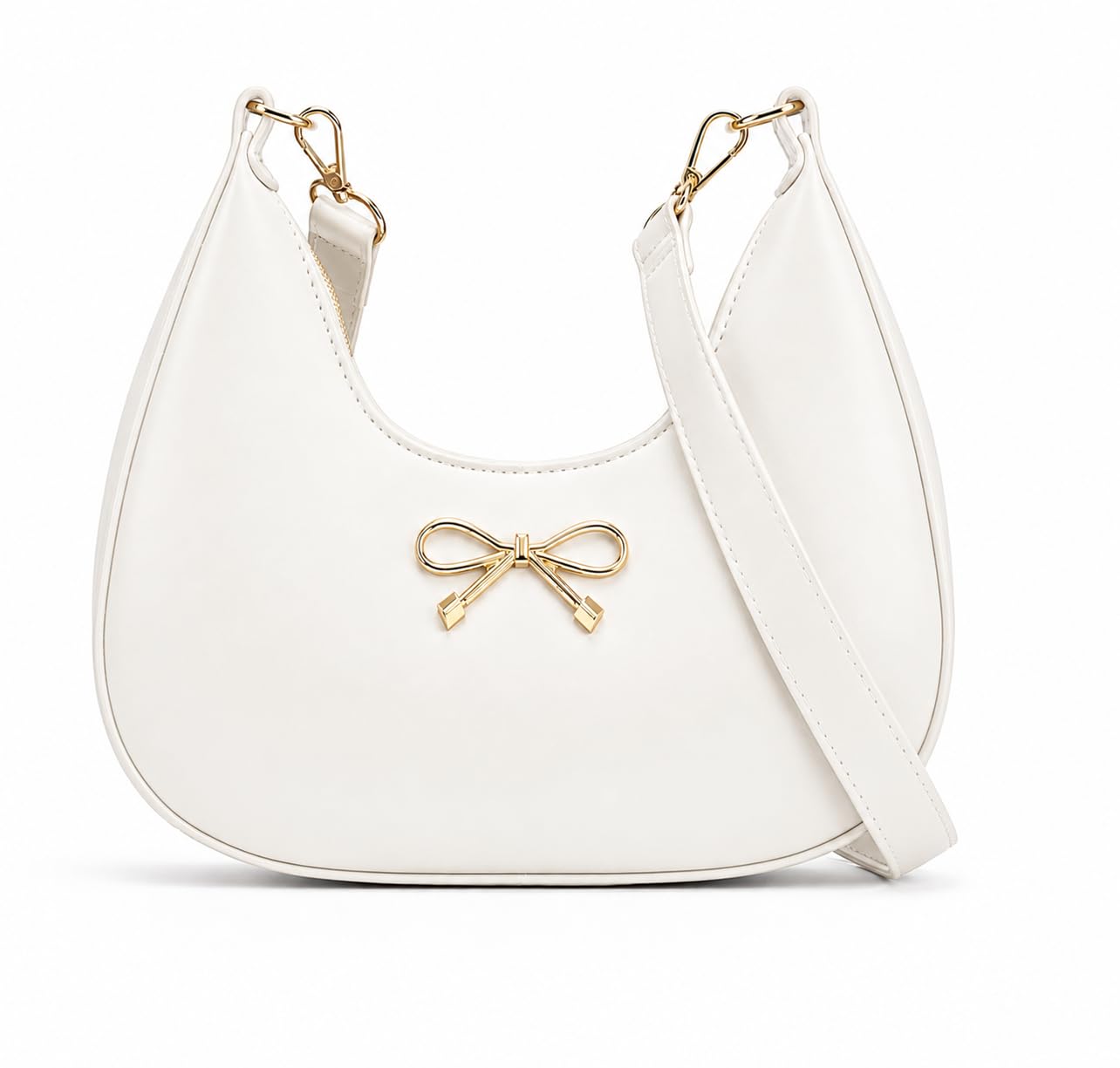 sky magic stylish bag women's hobo shoulder bag with bow detail, faux leather crossbody handbag for women