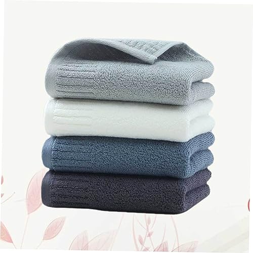 Serviette de toilette pur coton épaisse grise avec accessoires de salle de bain assortis - 3