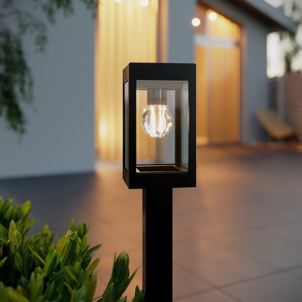 Solar Centre Black Solarcentre® Banham Outdoor Solar Bollard Light With Filament Bulb