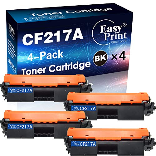 Compatible CF217A 17A Toner Cartridges 217A Used for M102w M130nw M130fw M130fn M102a M130a, Pro MFP M130 M102 Series (4-Pack, 4-Black), by EasyPrint