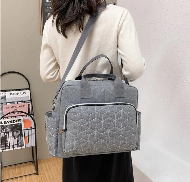 Image of Winnies Women Diaper Bag Multifunctional Maternity Bag for New Mom | Tote Bag | Maternity Bags | Travel Handbag | Mother Bags (Blue)