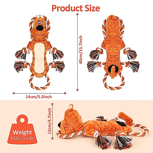 Iokheira Jouet Sonore pour Les Grands Chiens, Jouet Tug-of-War en Peluche, Mignon Jouet Squeaky avec du Papier Froissé, Jouet à Mâcher Rembourré pour Chiots et Chiens de Taille Petite/Moyenne/Grande - Image 8