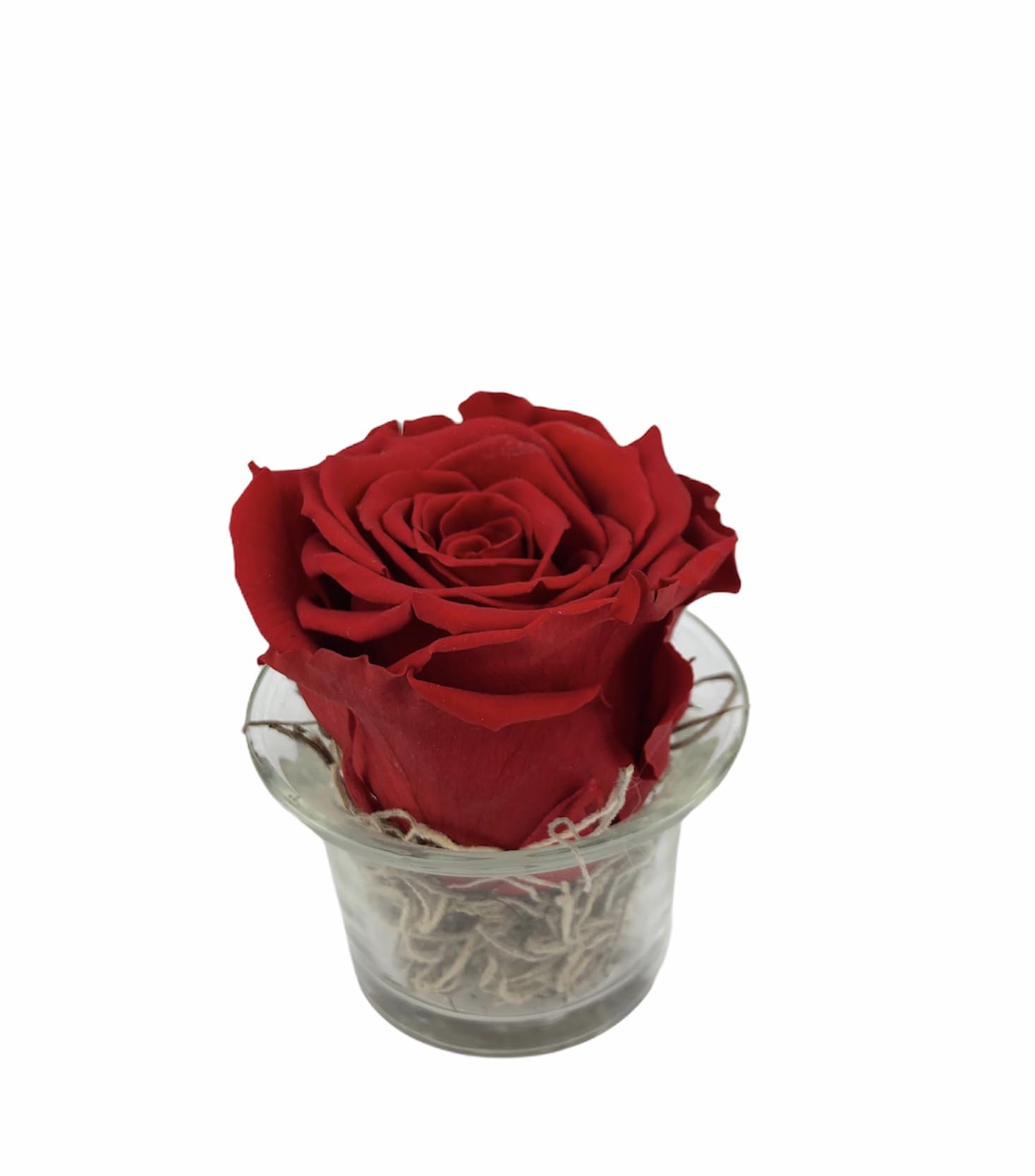 Hochzeitsgeschenk Box 1 – Figur 23 cm mit Long-Life-Rose im Teelichtglas, Faltkarte „Zur Hochzeit“ & Acryl Geschenkbox mit Tragegriffen – Geschenk für Brautpaar