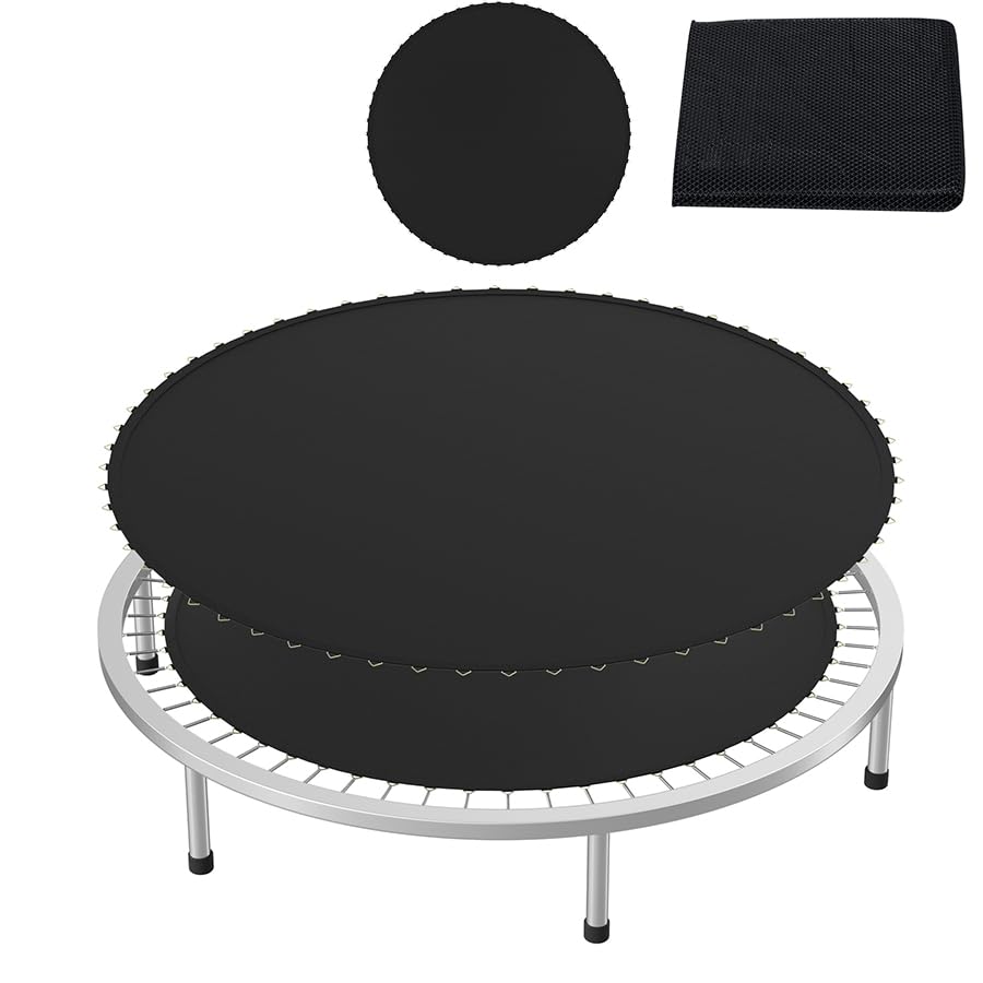 Aufun Trampoline Jumping Mat with Eight Rows of Stitching for 8/10/12 ft Trampoline Replacement Mat with 48/60/72 Eyelets and 2 Spring Compressors