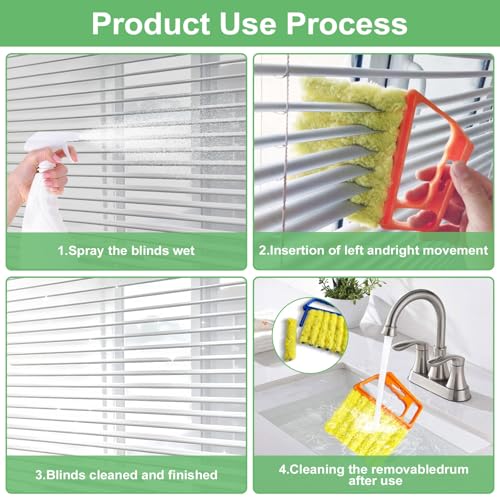 HAOHOMIO 4 Pack Window Blind Cleaner