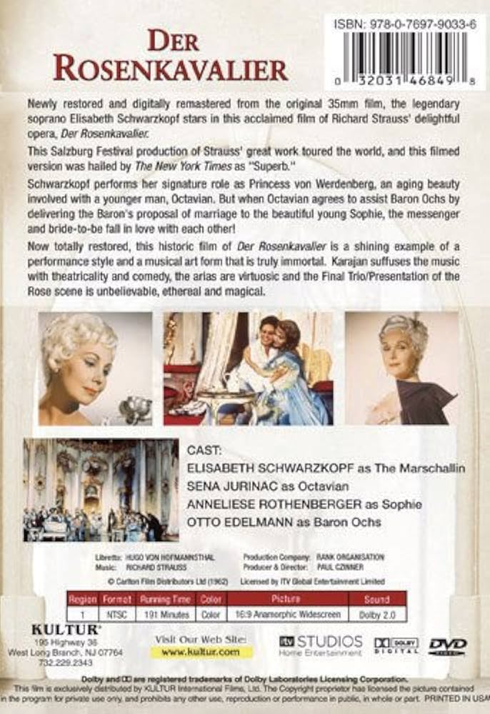 その他 Der Rosenkavalier [DVD] Amazon.com: Der Rosenkavalier: The Film : Elisabeth