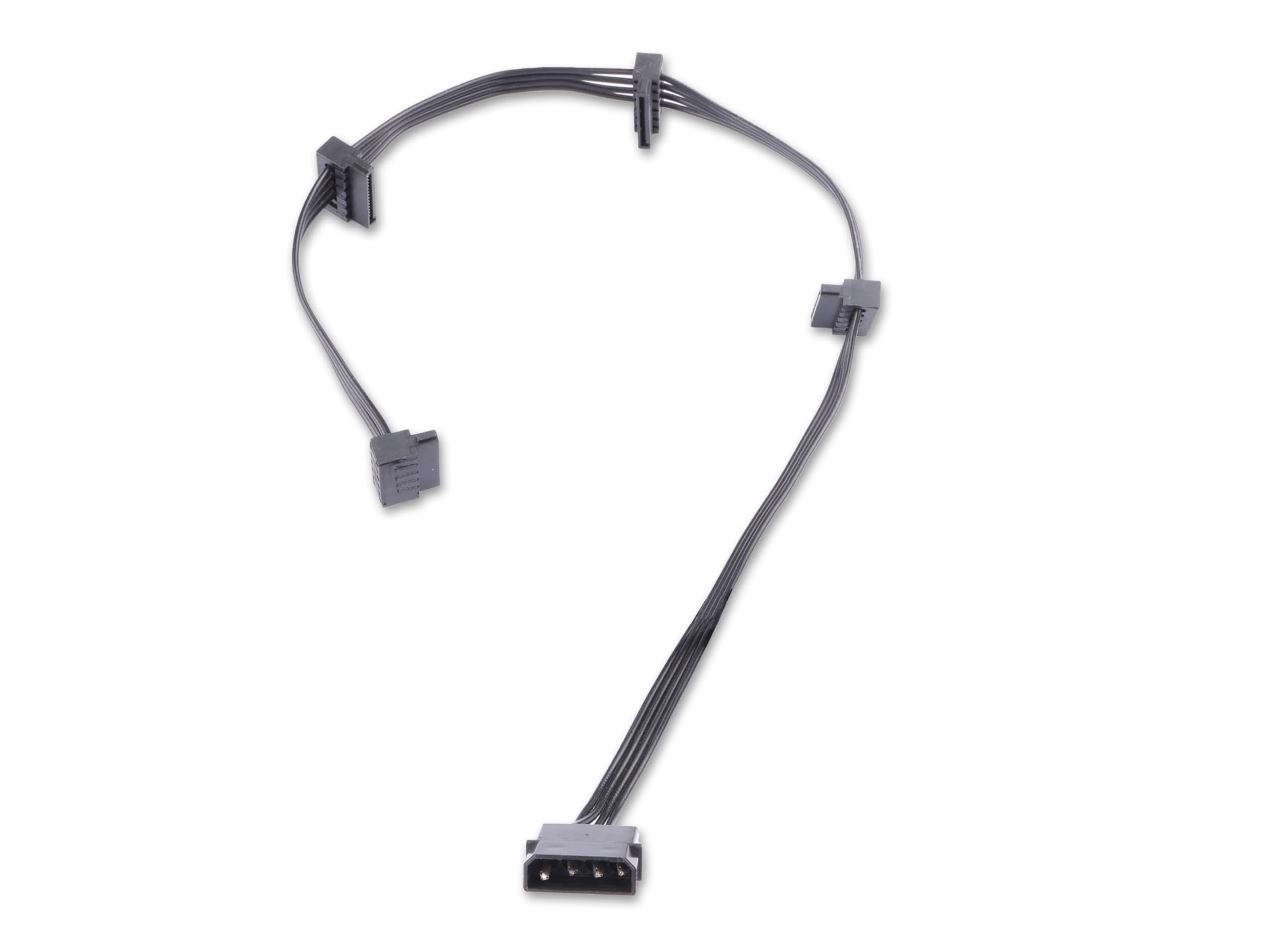 IDE Molex 4 pines macho a 4 x SATA 15 PIN hembra cable de alimentación de expansión 20.8 pulgadas 18AWG cobre estañado - para PC/NAS / servidor de discos duros mecánicos / SSD 2